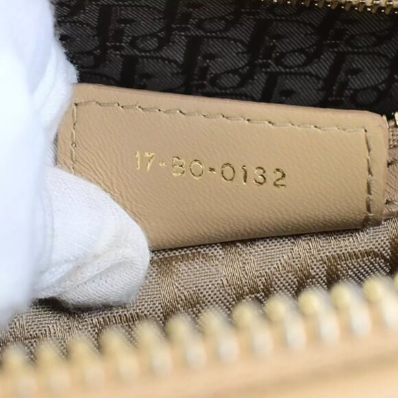 CHRISTIAN DIOR Lady Cannage 2Way Shoulder Hand Tote Bag Leather Beige 689RK841 - Picture 4 of 14